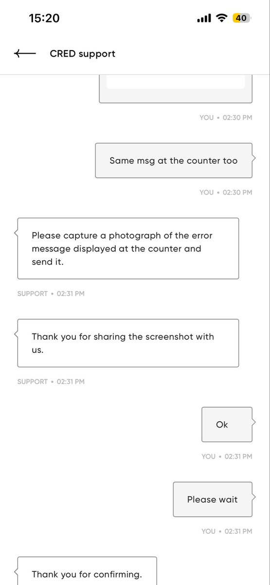 kallamreddys's tweet photo. @kunalb11 this is very bad experience. Never gonna use this app. @CRED_club @CRED_support https://t.co/gMcf2jScAi