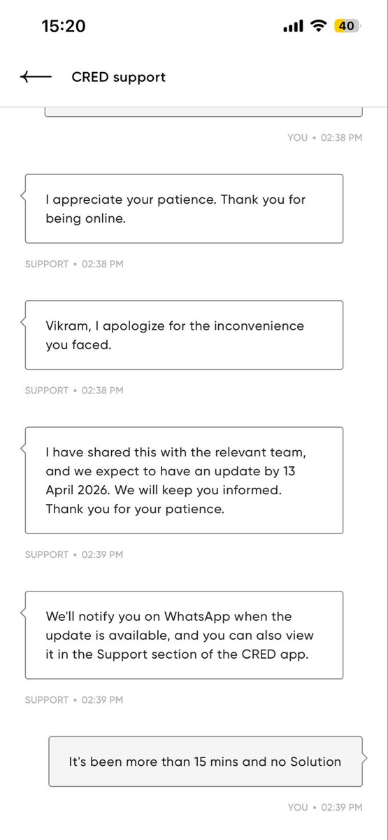 kallamreddys's tweet photo. @kunalb11 this is very bad experience. Never gonna use this app. @CRED_club @CRED_support https://t.co/gMcf2jScAi