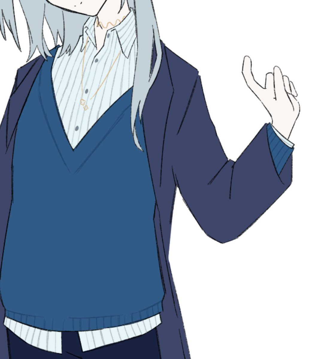 rgu_4's tweet photo. ストライプシャツとニットの線を描くのが大好きだ https://t.co/doWRgZc6i0
