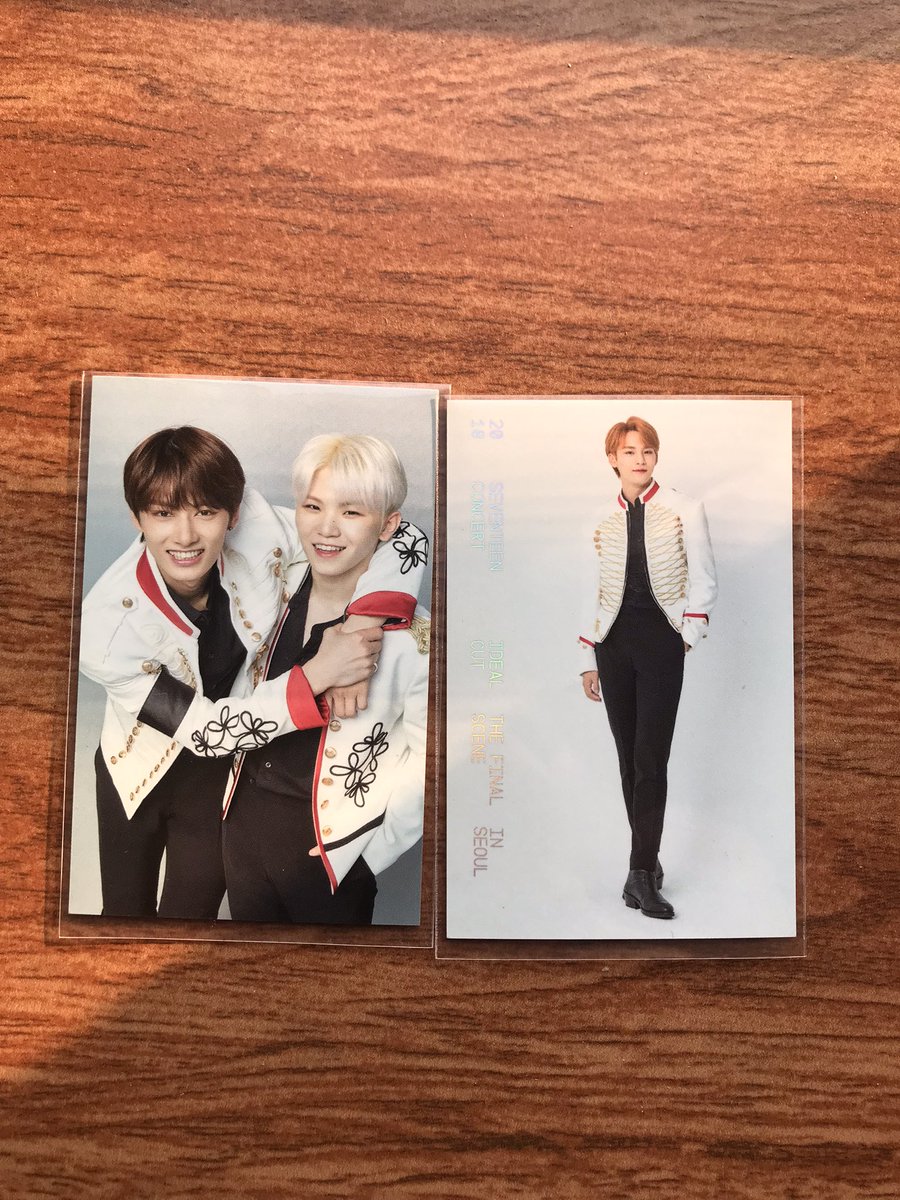 jeonkateque's tweet photo. ꒰ 🛒: #katesbudol #katesonhand ꒱

          sale wts lfb!

Official Ideal Cut photocard

Mingyu 
🏷 60

Jun x Woozi 
🏷 60

comment mine + mem / dm me

svt seventeen pc kim mingyu jun woozi jihoon concert trading card photocards onhand https://t.co/0z8BZY4YGE
