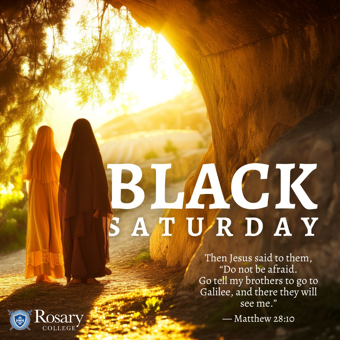 Rosary_College's tweet image. "Holy Saturday is the day of the 'hiddenness' of God... even in the darkest night, we must remember that the light of Christ is already breaking through the cracks of the tomb." — Pope Benedict XVI

#HolyWeek #BlackSaturday #CatholicTradition