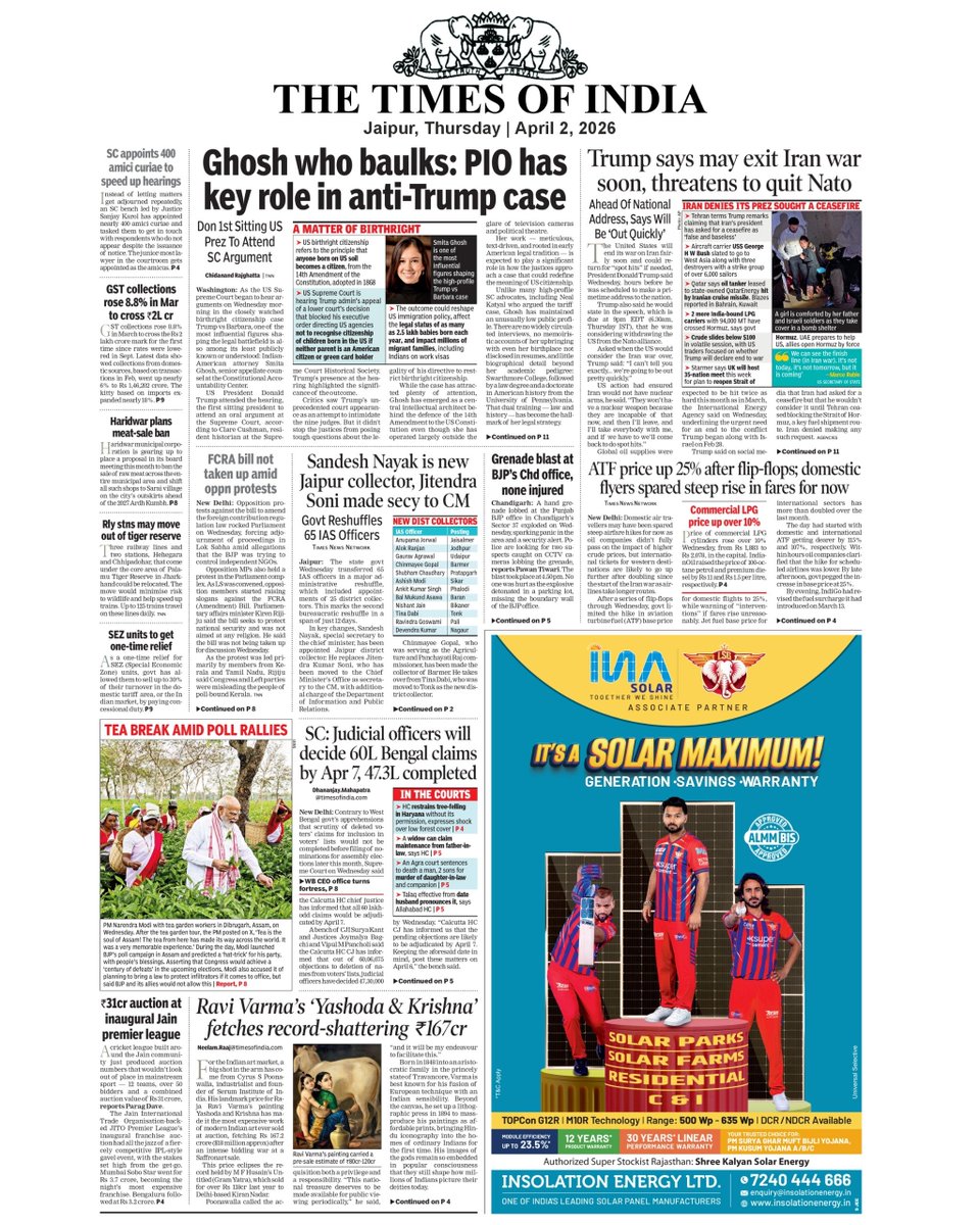insolationenrgy's tweet photo. It’s a Solar Maximum!
Maximum generation. Maximum savings. Maximum warranty.
Powered by INA Solar with advanced #TOPContechnology for long-term performance.

For #Residential • #Commercial • #Industrial • #SolarParks

📞 7240 444 666
Featured in leading newspapers.

#INASolar https://t.co/BgmNk9afmA