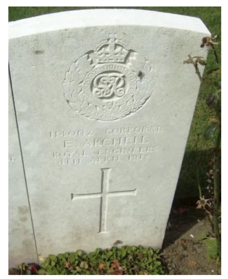 Remembering Edwin Archell, Corporal, 3rd Labour Battalion, Royal Engineers (Service Number: 114002). Died at Albany Road Military Hospital, 4th April 1918. #Alwaysremembered #WW1