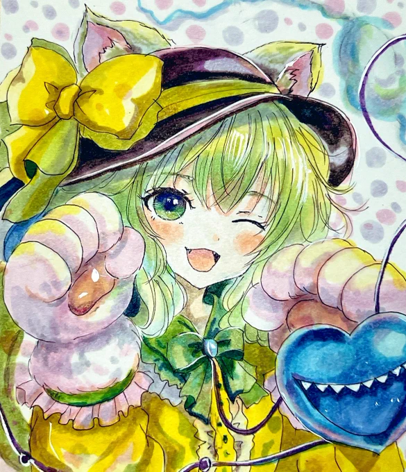ヤフオク1日出品しました よろしければご覧ください #イラスト #東方Project #古明地こいし #ファンアート #ヤフオク
