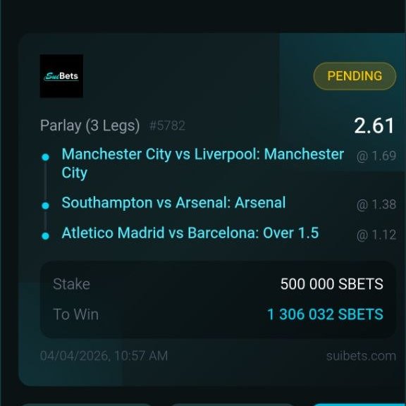TazZ1890's tweet photo. Good Morning X Legends
Great games to bet on today, and you can use the $SBETS app to make it. All bets are registered on-chain, and all payouts are to your wallet within seconds of the games ending.
#Mancity vs #Liverpoll
#Southapton vs #Arsenal
#AtleticoDeMadrid vs #FCBarcelona
Copy this bet:
https://t.co/U8BtDvqTIN
#Kraken #OKX #BItpanda