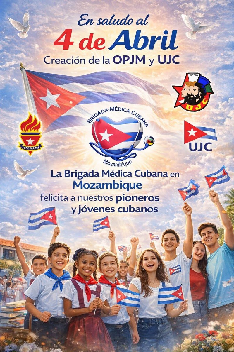 Felicidades a los jóvenes y pioneros cubanos en sus aniversarios 64 y 65 r
#Fidel "Si los jóvenes fallan, todo fallará. Es mi más profunda convicción que la juventud cubana luchará por impedirlo. Creo en ustedes. #4DeAbril
#MatancerosEnVictoria
<a href="/mariofsabines/">Mario Sabines Lorenzo</a> 
<a href="/GonzalezIm14606/">Antonio Víctor González imbert</a>