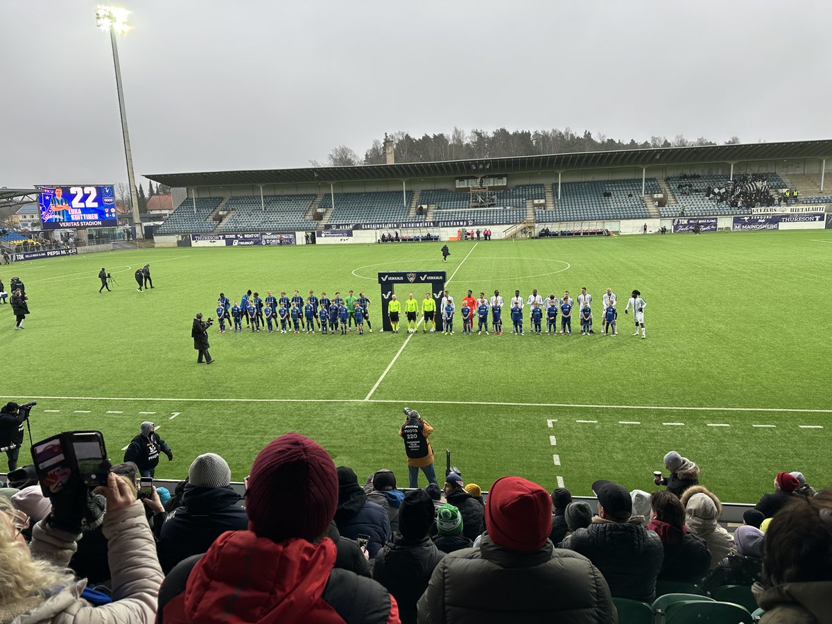 ts_saari's tweet photo. Tästä se lähtee ⁦@Veikkausliiga⁩ 2026 vastakkain ⁦@FCInterTurku⁩ ja ⁦Vaasan palloseura paikkana tuttu ⁦@VeritasStadion⁩ https://t.co/v6Z8Ck9UN9
