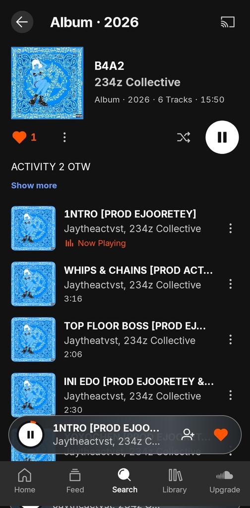 234zJay's tweet image. Dropped a tape before the album 

Listen to B4A2, an album by 234z Collective on #SoundCloud
on.soundcloud.com/bCXYsVwfIjO6jQ…