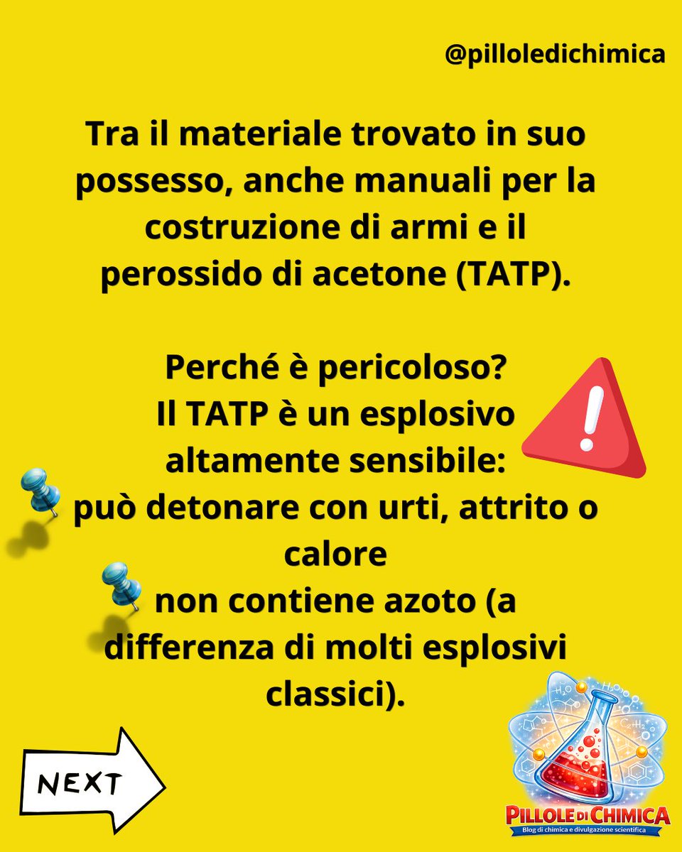 PChimica's tweet photo. Cos’è il perossido di acetone? https://t.co/vhse2afcd9