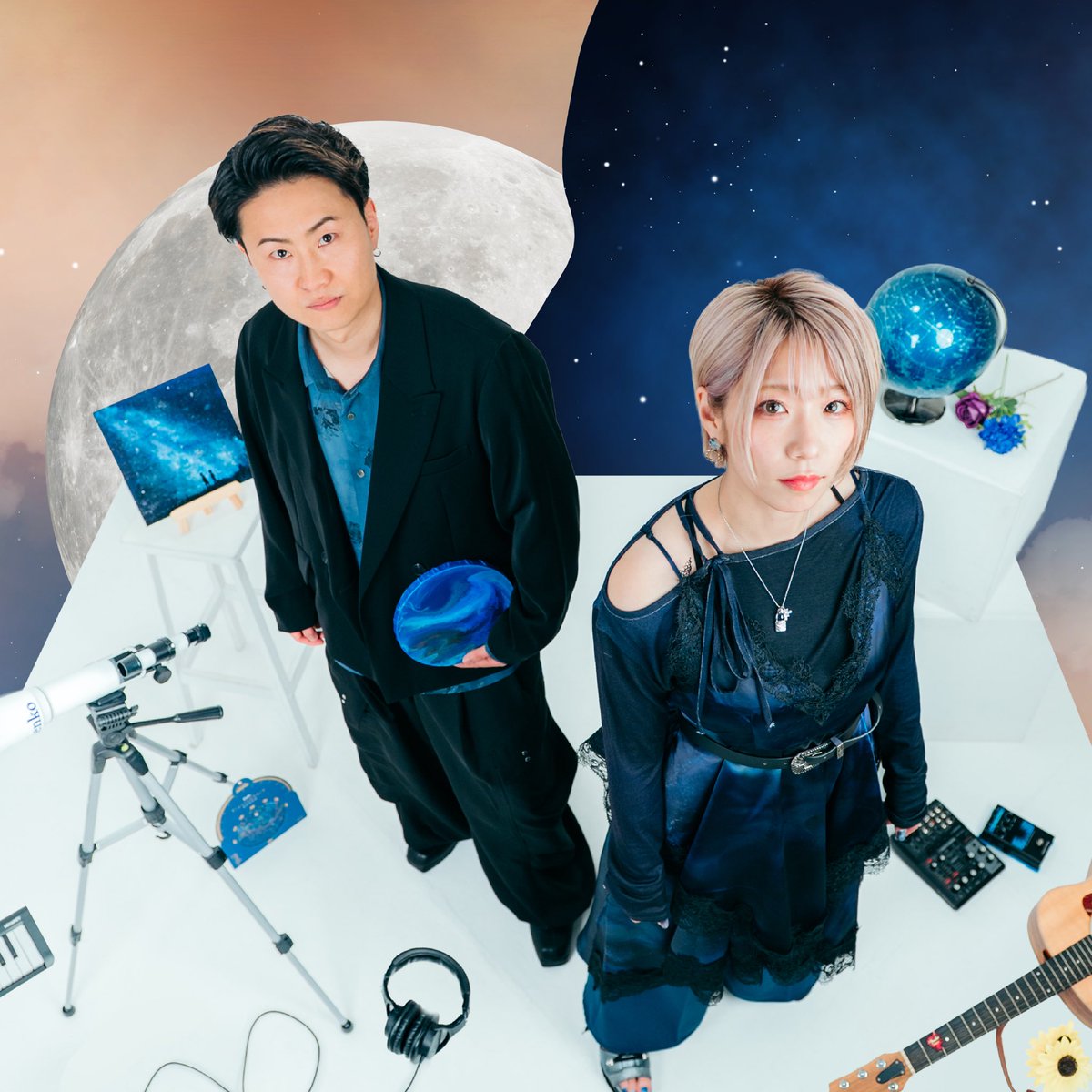 ベイポケ新しいアー写です🪐🌕🌎
新衣装✌️

#新しいプロフィール画像