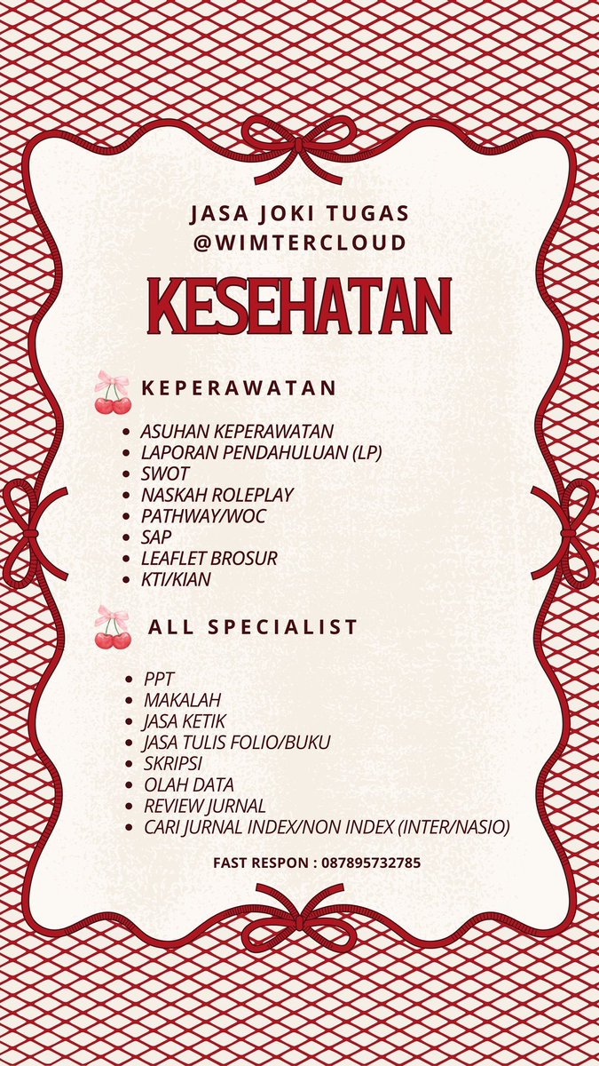 lourie ✮⋆˙ joki keperawatan, kesehatan 🍒 tweet media