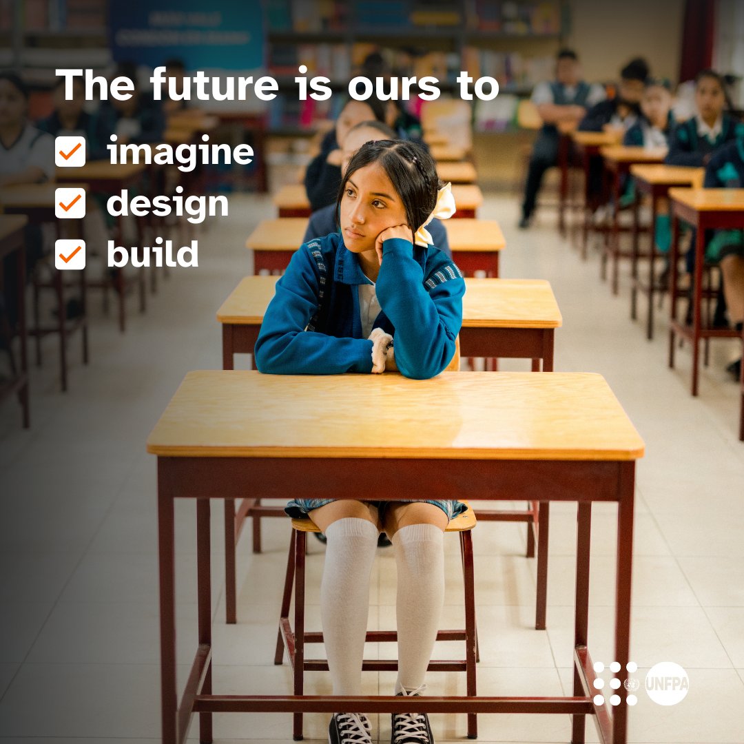 UNFPA's tweet image. Young people are:

​​🟠 Fighting to #ENDChildMarriage
🟠 Starting conversations on #SexEducation
🟠 Demanding sexual and reproductive health and rights for all

Join @UNFPA to support the new generation of world leaders that’s already changing the world: unf.pa/ypl