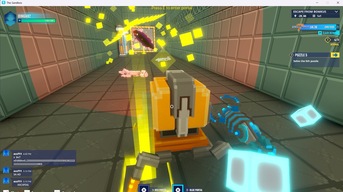 Dingas92's tweet photo. Got way too close to a turret for this pic in The Sandbox Season 7. @TheSandboxGame https://t.co/RvF8vxELU4 #Season7 https://t.co/ZWjDi4Qf0j