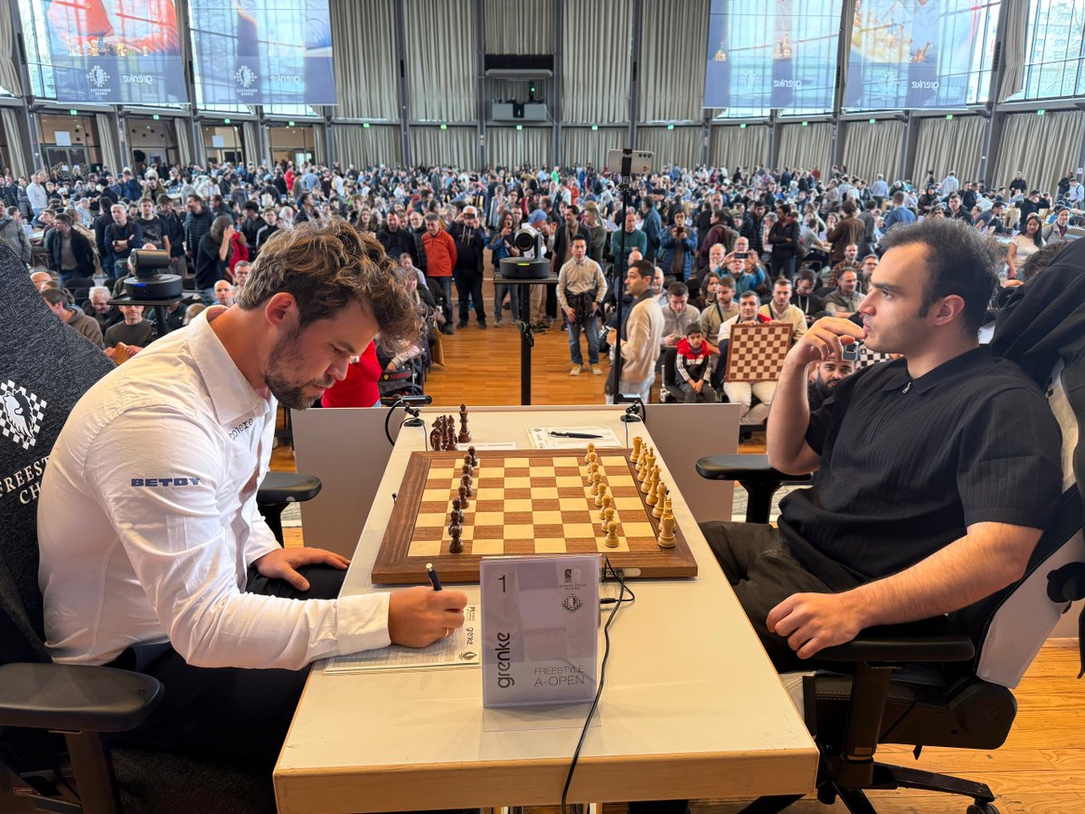 First impressions from Day 3. ♟️ Magnus Carlsen faces Amin 