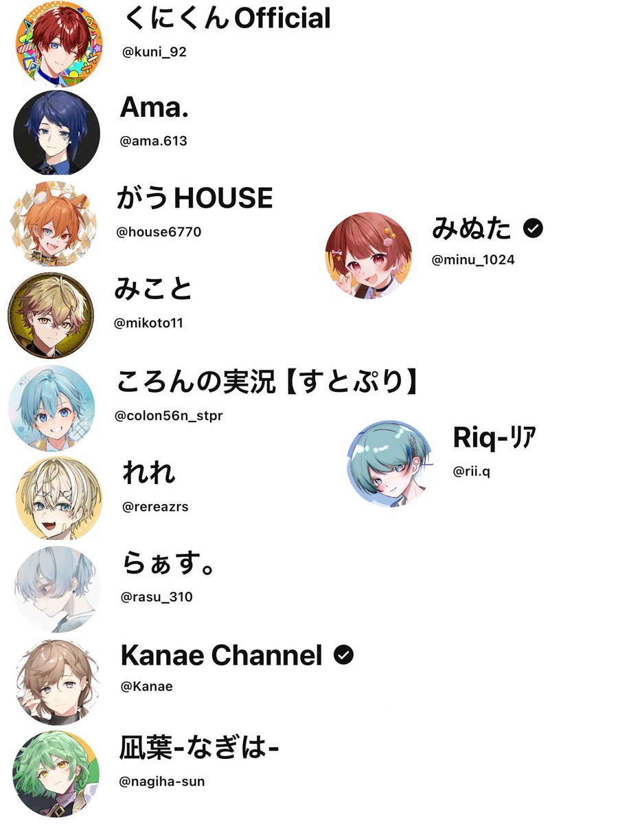 duki_maru's tweet photo. なんかよくTLで見るやつやってみた

僕がよく歌聴いてる方々 https://t.co/8VhHZ5n42x