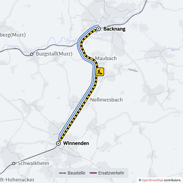 SBahn_Stuttgart's tweet photo. 📢Kurzfristige Bauarbeiten!📢
DB #InfraGo hat uns kurzfristig über dringliche Bauarbeiten in der Nacht vom 4./5. April zwischen #Backnang und #Winnenden informiert
Linie #S3 wird dort zwischen 01:00Uhr und 05:30Uhr durch Busse #S3E ersetzt.
Alle Infos👉https://t.co/27ZiBp0c4s https://t.co/p8rwfDyiud