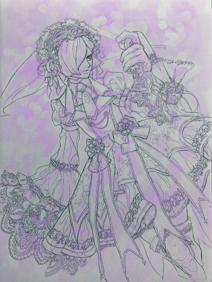 NOIE86060292's tweet photo. 服は画像お借りしてます、人類の趣味でお着替えされられルミネくん。
滅ぼすノートにみっちり色々書き込まれてそうです。
（もう少し紫強くしたかったけど手持ちのツールでは中間が難しいです） https://t.co/NQsMfhmFkz