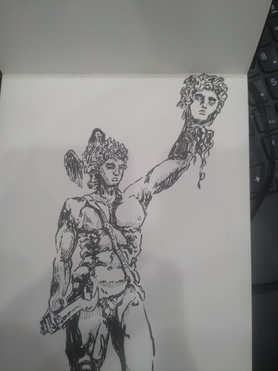 lepatissserie's tweet photo. Quick little drawing I did because I was bored. Does anyone recognize the artwork? #smallartiste #art #traditionalart https://t.co/72pqbw22nC