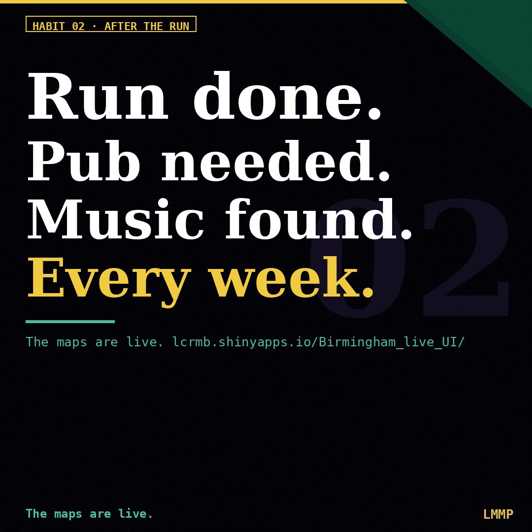 LiveMusicRes's tweet photo. A pub with a stage you didn't know existed. 
A jazz night two streets from where you live.  
Find it this Easter.
Birmingham's music is there every week. 
map makes sure you find it.  🎵 https://t.co/dpFtKSfQqB https://t.co/BH3GVAtrvU