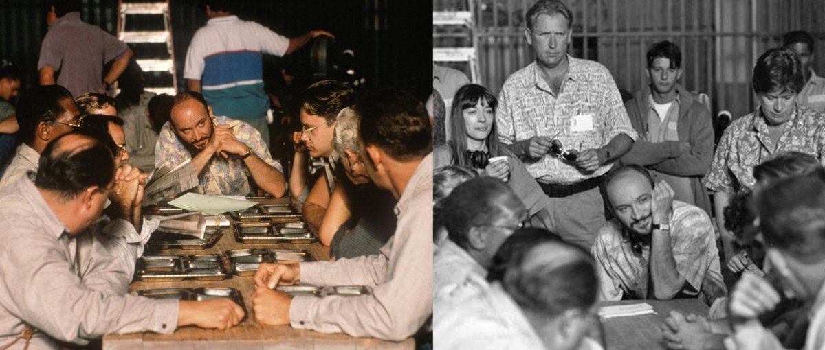 FilmPhonic's tweet image. #BehindTheScenes: Chowtime for Frank Darabont's convicts on the set of 1994's 'The Shawshank Redemption'.