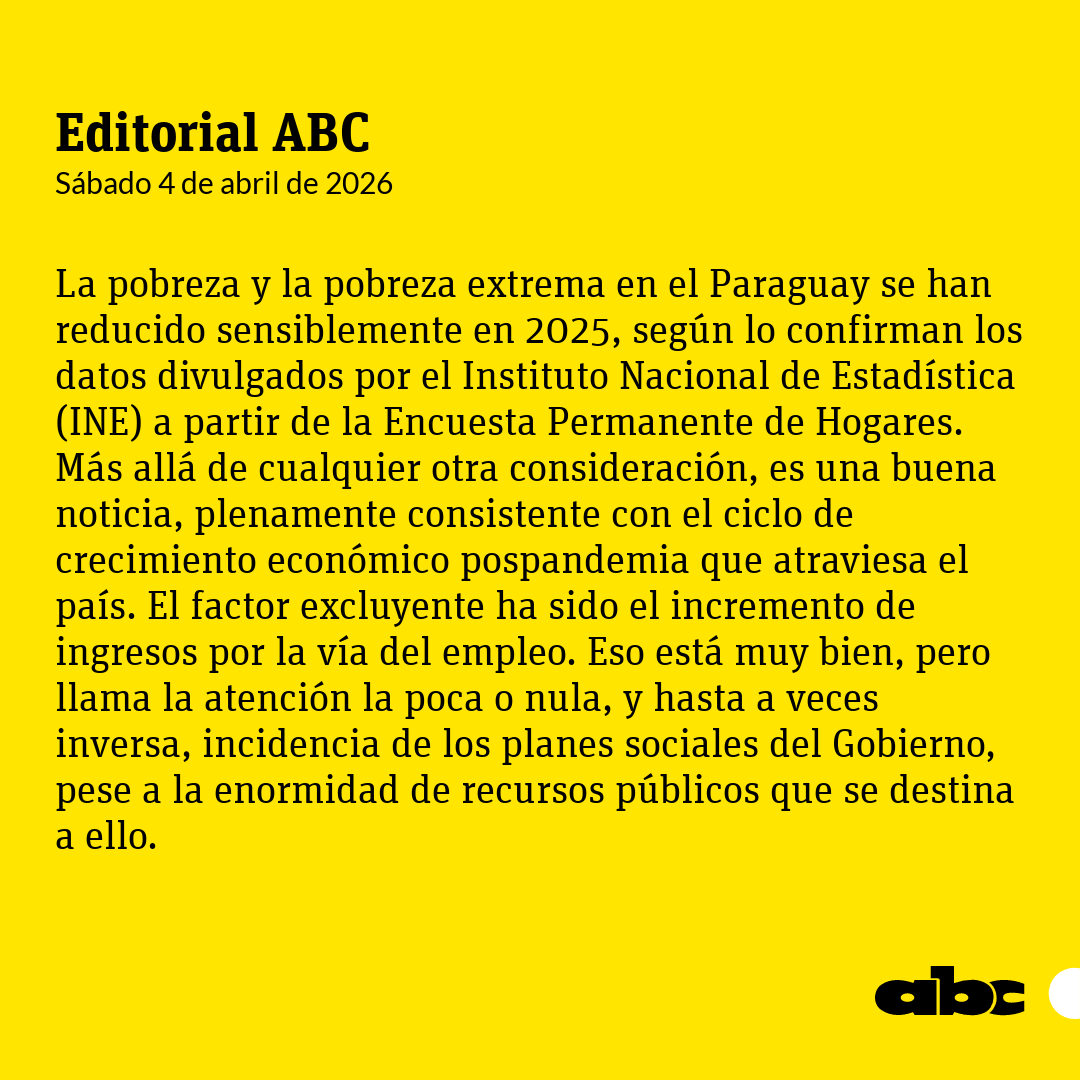 ABCDigital's tweet photo. #EditorialABC | "Los planes sociales no llegan a los pobres"
📲 Leé más en: https://t.co/eFqowylLFY
⭕️Canal de WhatsApp: https://t.co/zcjWhsOf0A https://t.co/E3r8b3aTQG