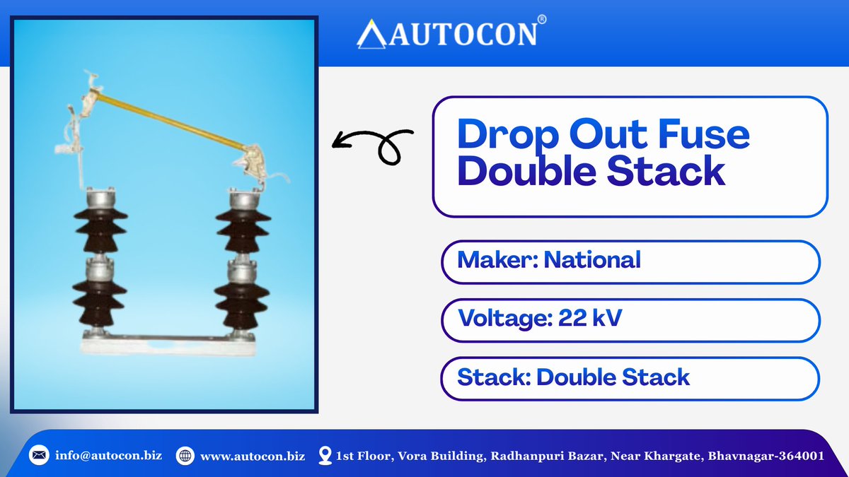 Autocon_Inst's tweet photo. Upgrade your grid protection
📩 info@autocon.biz
🌐 https://t.co/egrmcTbqTB
📍 Bhavnagar, Gujarat.
#autocon #ecommerce #National #DropOutFuse #ElectricalSolutions #powerdistribution #industrialsafety #IndustrialSolutions #electricalengineering #bhavnagar #gujarat https://t.co/1U1vNNqirg