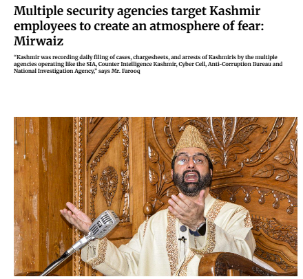 YunusKashmir's tweet photo. #MirwaizUmarFarooq’s claims of “fear” overlook a critical reality: #securityagencies act on evidence, intelligence inputs and legal frameworks, not #arbitrary targeting. Reducing #lawful action to intimidation distorts the ground #truth. @bdun53 @major_madhan @vipul2777 https://t.co/86xlMN5gas