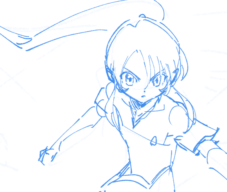 「新しいブラシを教えてもらったので下書きで試してみる。スピード感、出そう。 #イナ」|やぶのてんや『ねんどん』の絵本発売中！のイラスト