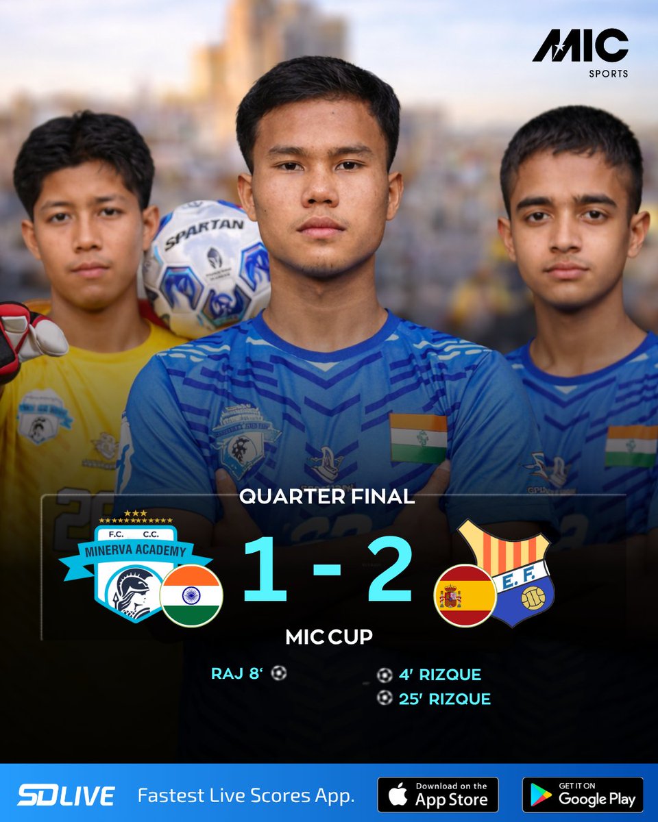 SDLive_Official's tweet photo. MINERVA 1 - 2 UE FIGUERES || FT
HEARTBREAK FOR MINERVA ๐A LAST-MINUTE CONTROVERSIAL PENALTY SEALS THE WIN FOR THE SPANISH SIDE ๐ช๐ธ
MINERVAโS HISTORIC RUN COMES TO AN END, BUT WHAT A JOURNEY IT HAS BEEN ๐ฎ๐ณ๐ฅ
#Minerva #IndianFootball #MICCup https://t.co/u2zYpUecfA