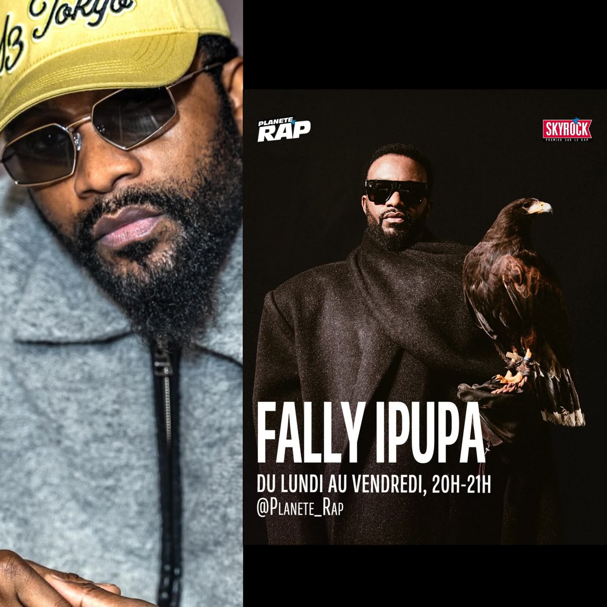 toutletemps243's tweet photo. Fally Ipupa débarque en force sur Planète Rap 🔥
Du lundi 6 au vendredi 10 avril, l’Aigle prend le contrôle des ondes pour une semaine 100% promo.
L’aigle 🦅 est en mission
#Toutletemps #fallyipupa #planeterap . https://t.co/rRn5USuD4N