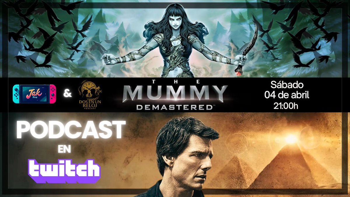 Esta vez si, primer podcast del canal, entre momias y metroids va la cosa, con los buenos de <a href="/2en1reloj/">Dos en un reloj</a>, venirse, hoy a las 21:00h en twitch.