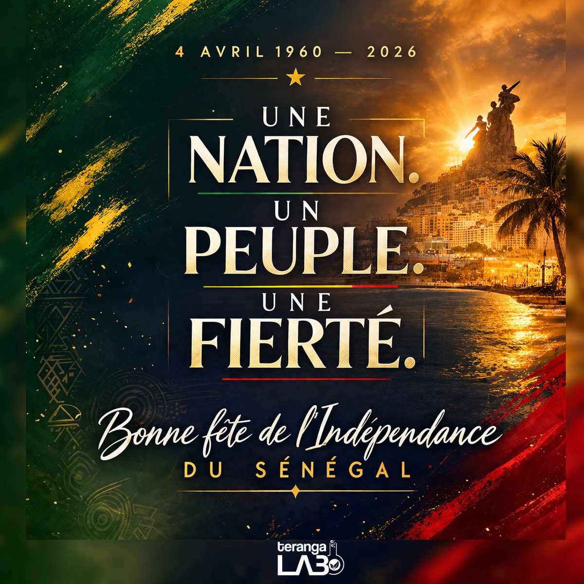 🇸🇳 Bonne fête de l’indépendance à tous les Sénégalais ! Fierté, unité et engagement pour bâtir ensemble le Sénégal de demain.