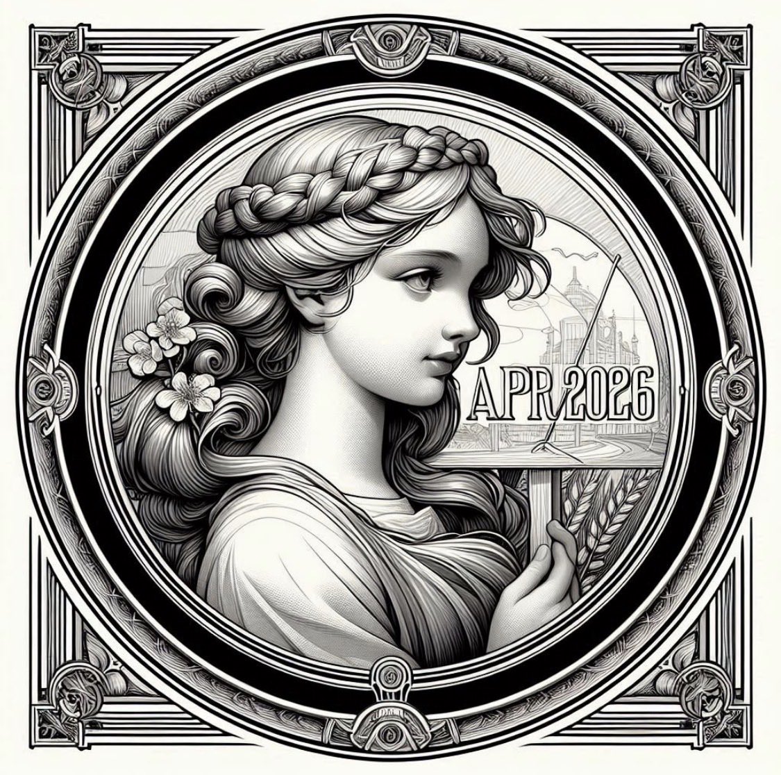 7dSphere's tweet photo. 2026 年 4 月 占星日曆✨

Apr 2 — Venus in Aries Sextile Pluto in Aquarius
金星白羊六合冥王水瓶
Apr 6 — Mercury in Aries Conjunct Neptune in Aries
水星白羊合海王白羊
Apr 6 — Mercury in Aries Conjunct Saturn in Aries
水星白羊合土星白羊 https://t.co/Gsszc20zei
