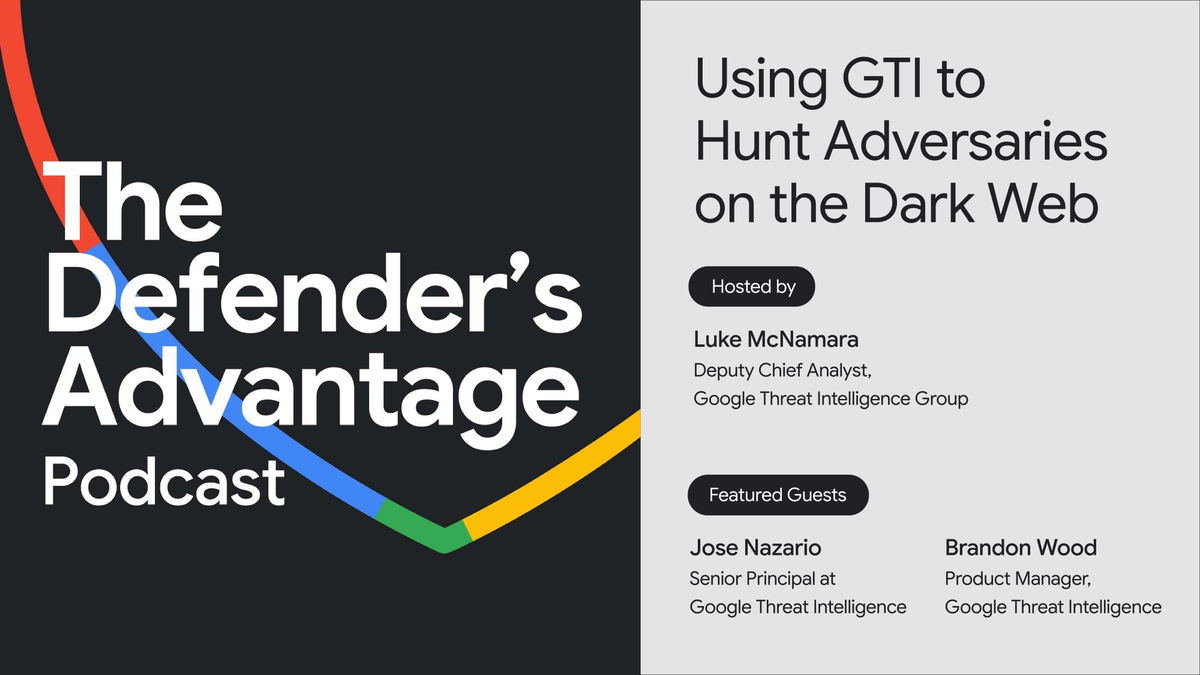Mandiant's tweet photo. AI is enhancing dark web monitoring. 

On the latest Defender's Advantage Podcast, hear how Google Threat Intelligence processes tens of millions of underground posts daily to help SOC teams cut through the noise and stay ahead of adversaries.

Listen now: https://t.co/hDIsMxX4uy https://t.co/1q37Qkrxj0