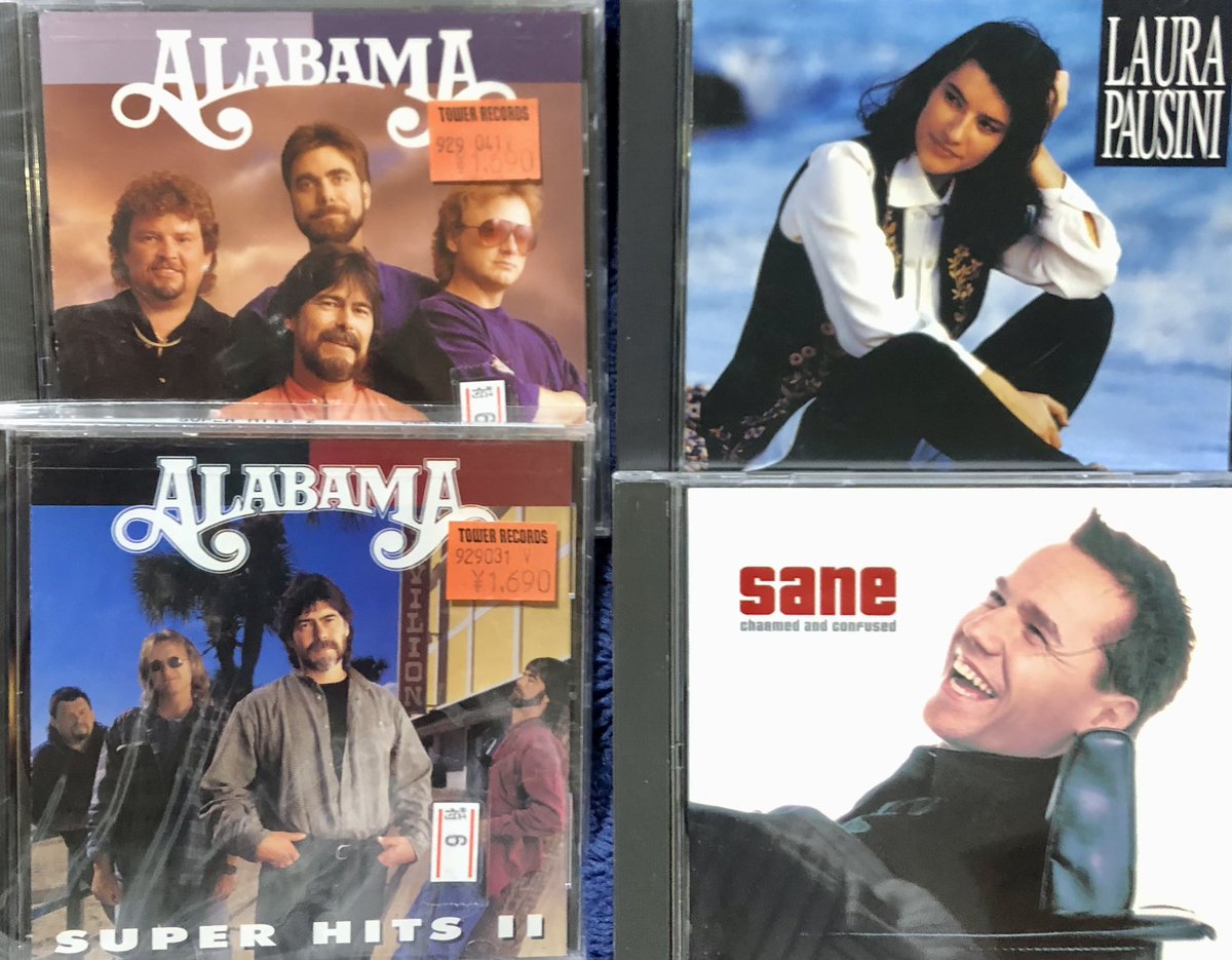 midrun107's tweet image. 今日の釣果。合計980円。
①ALABAMA SUPER HITS I
②ALABAMA SUPER HITS II
③LAURA PAUSINI
④SANE charmed and confused
①②はアメリカの大御所カントリーバンド
③はイタリアのトップシンガー
④ノルウェーのAORシンガーらしい。①〜③はよく知ってて④が初物。楽しみです☺️
#DiskUnion