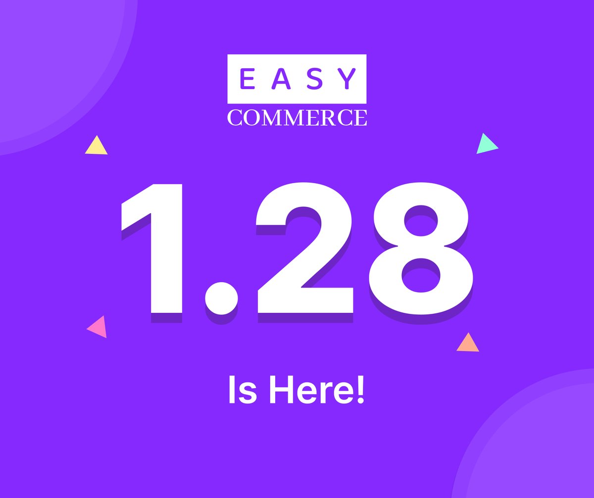 easycommercedev's tweet photo. EasyCommerce 𝘃𝟭.𝟮𝟴 is here! 🎉
This release includes new features, significant improvements, and some bug fixes. 
𝗪𝗵𝗮𝘁'𝘀 𝗻𝗲𝘄 👇 
✅ Added a Store Status Badge
✅ Improved multicheck render function styling
✅ Fixed stock status style issue and more. https://t.co/FhOvI8bfES