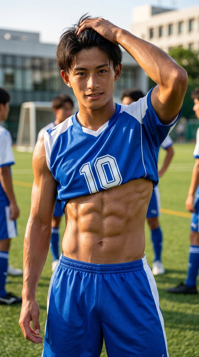 spomen01's tweet photo. 腹筋の割れたイケメンサッカー部男子 https://t.co/j6Uy6Pew8U