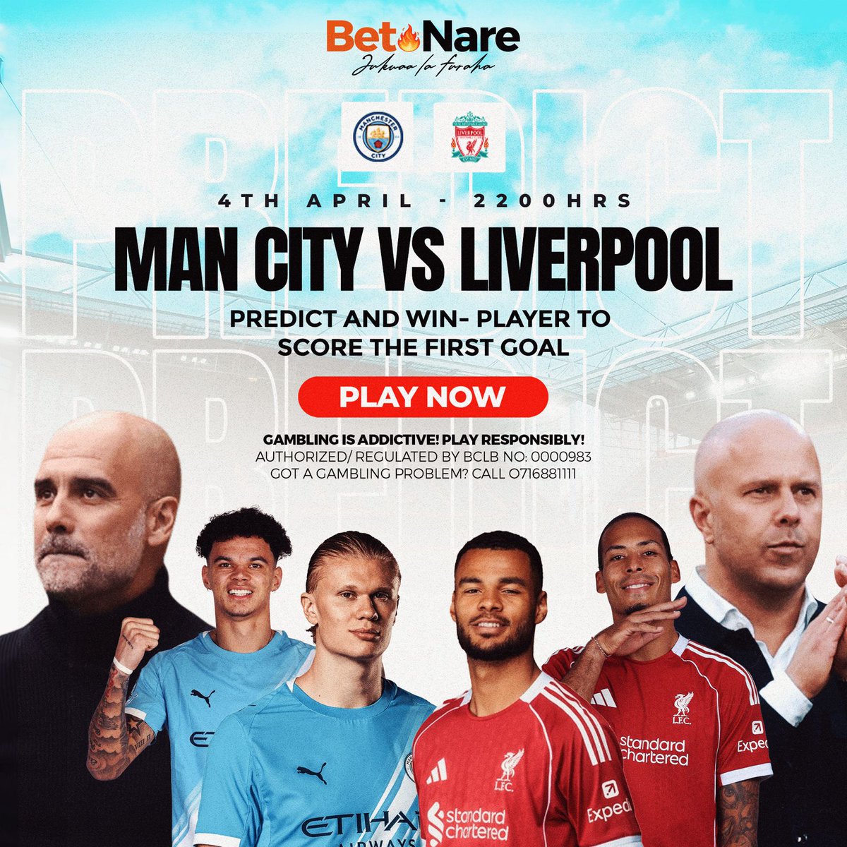 FA Cup Quater FInals: 

Manchester City 🆚️Liverpool. 

City wako on form, strong home FA Cup run. H2H: City wamepiga The Reds twice this season.

FA Cup past? Liverpool wamekua wakishinda away clashes.

The Reds watatoboa kutoa Mancity?

Seti bet yako na 49 bob hapa