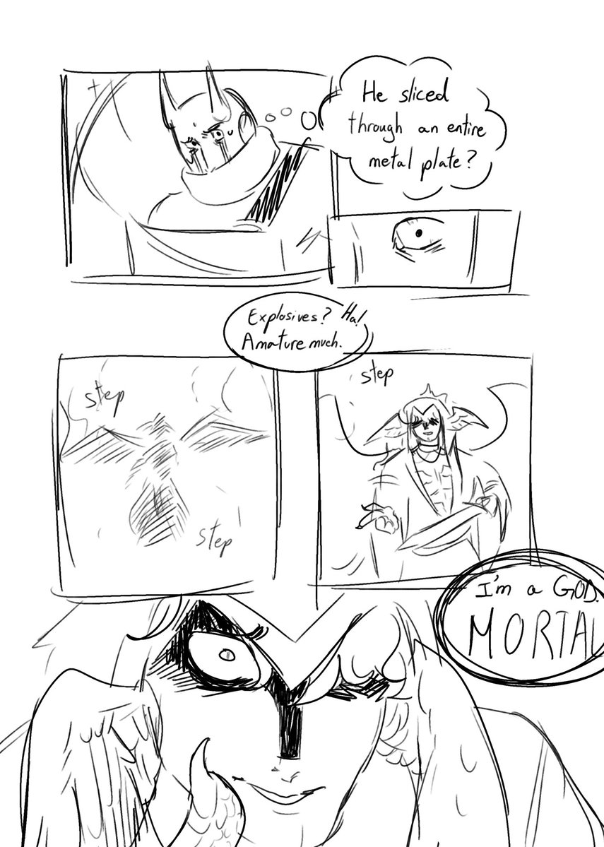 delulu_croutons's tweet image. We getting into backstory and plot now :)
This was drawn in a rush mb chat 😭😔
Also 007n7 didn’t know who tf Telamon was back then
#007n7 #c00lkidd #telamon