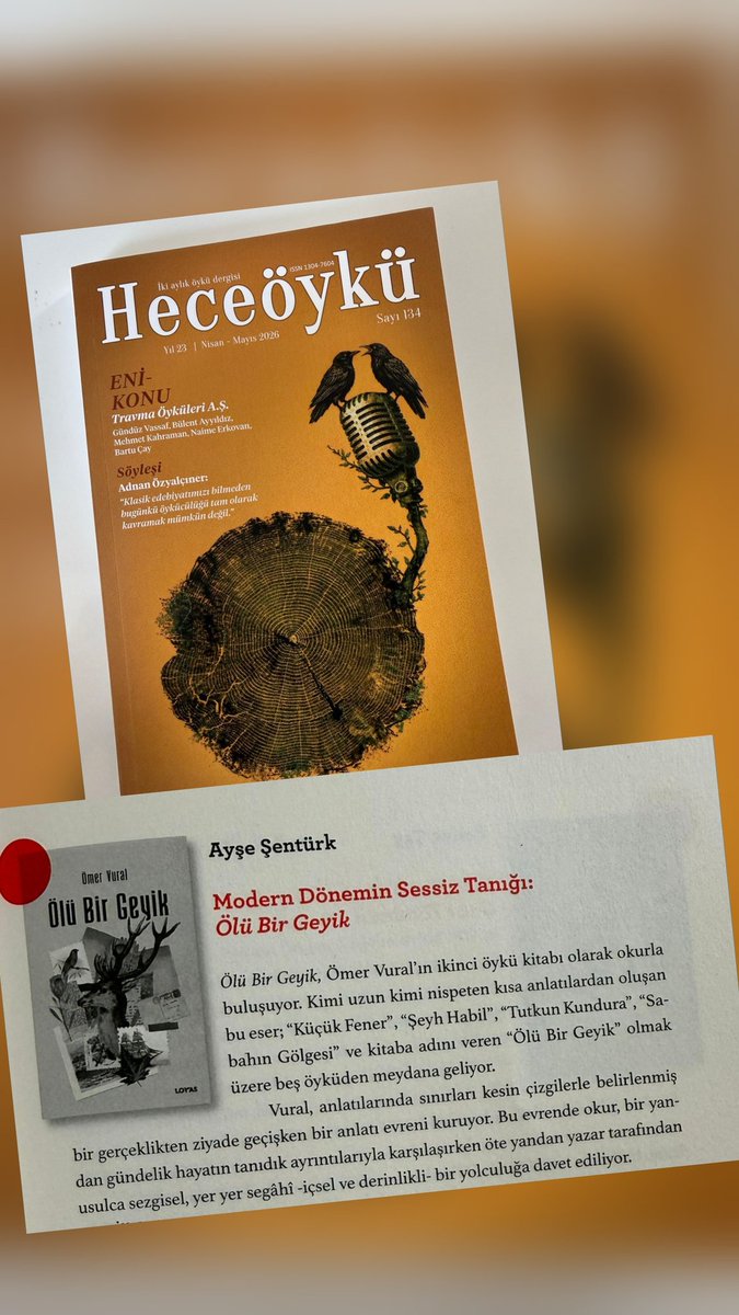 Hece Öykü dergisinin 134. sayısında Ayşe Şentürk'ün konuğu olduk.

#heceöykü
#öykü
#olubirgeyik 
#ölübirgeyik