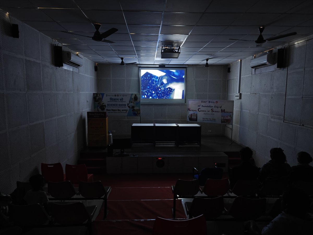 DSCDharampur's tweet photo. A special film on NCSM was screened at @DSCDharampur a unit of @ncsmgoi, @MinOfCultureGoI n the occasion of its 49th Foundation Day, showcasing its remarkable journey in science outreach.
#NCSM #FoundationDay #dscdharampur #ScienceForAll #ScienceInspiration #ScienceAwareness https://t.co/DzjYj5WGMT