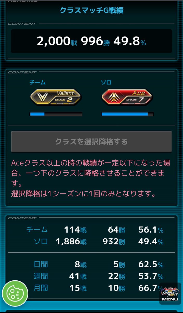 gdb_r's tweet photo. 祝イニブ2000戦
エクバ2で12年ぶりにvsシリーズ復帰してから、1番やったタイトルになりました
5割と負け越しを行ったり来たりする老人ですが、今後ともお手柔らかに🐴
#イニブ
#EXVS
#EXVSIB https://t.co/Hiw7bsc3xA