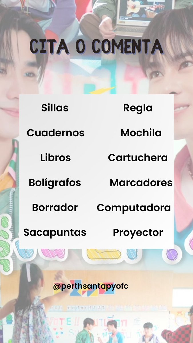 perthsantapyofc's tweet photo. DINÁMICA 5;
Cita o comenta los elementos de escuela. Con el hashtag y una palabra más.

Ejemplo: 
Sillas para sentarse
#LoveYouTeacherSeriesEP4 

Solo usar este HG: 
#LoveYouTeachersSeriesEP4 https://t.co/oHwLqnhTr1