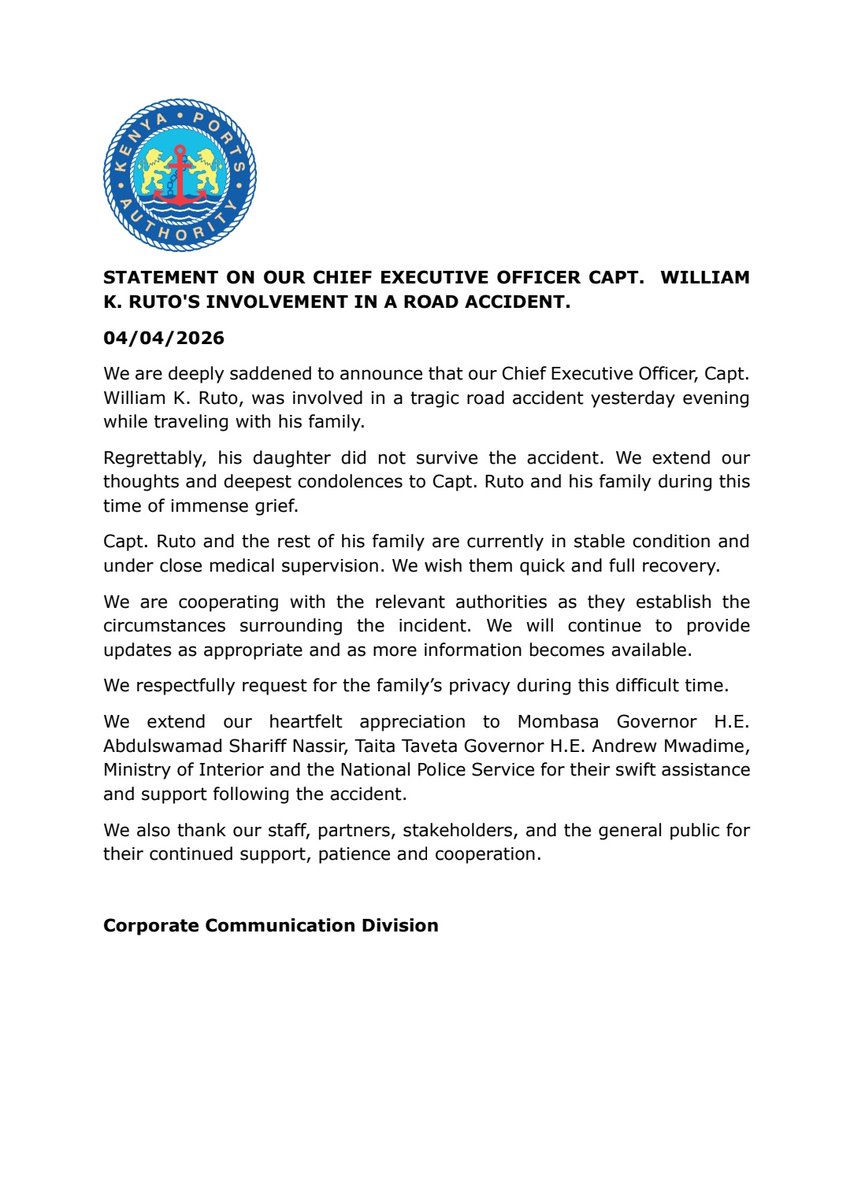 Kenya Ports Authority tweet media