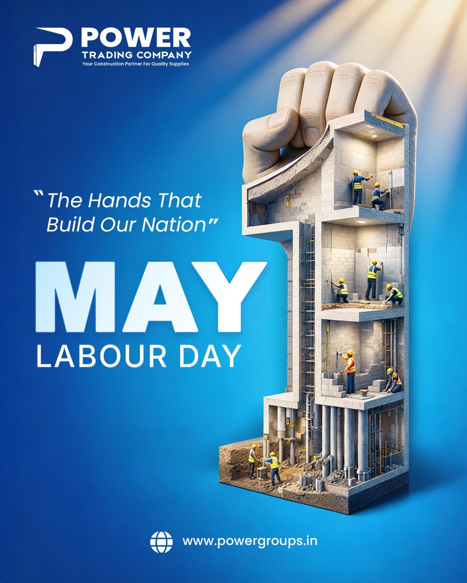 powergroups_'s tweet photo. Behind every switch and every strong building is the hard work of our people. Today, we honor the true pillars of Power Groups. Call today 📞 7418655526 |  info@powergroups.in #LabourDay #ConstructionWorkers
#WorkforceAppreciation #SafetyFirst #EPCIndia https://t.co/7O7nYr50PX