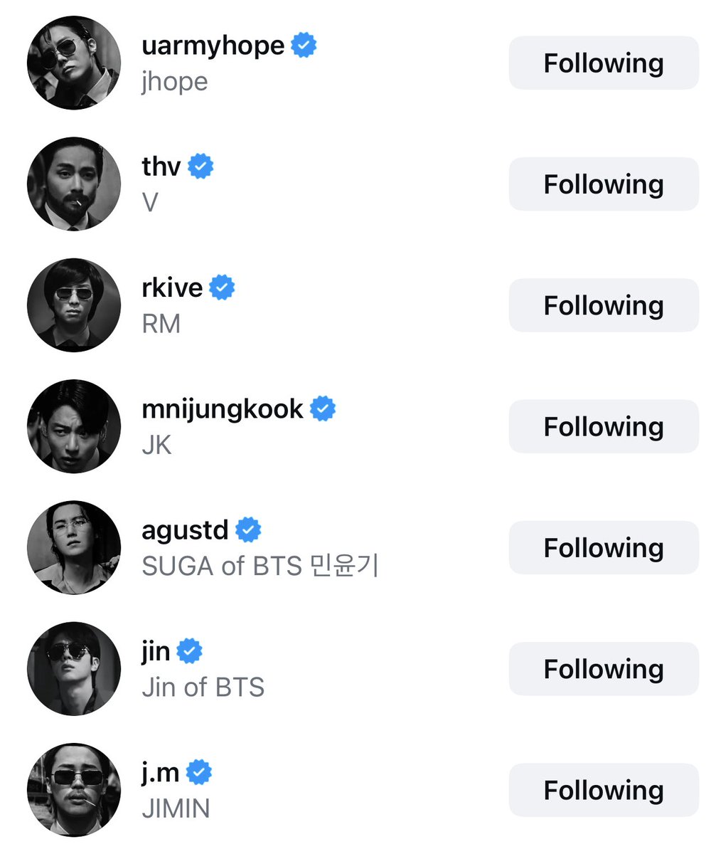All members '2.0' instagram profile photos 🥹