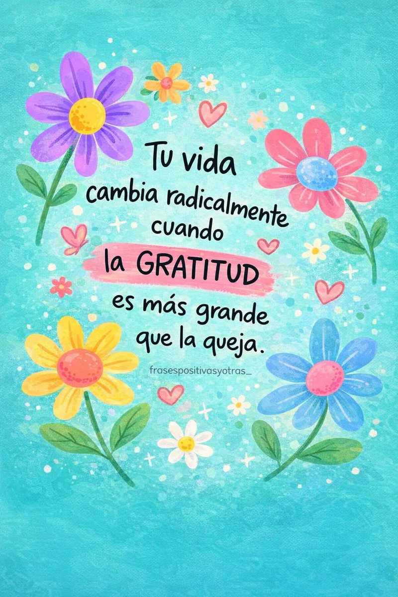 Buenos días alegría. Cuando agradeces tu cara refleja paz y hasta sonríes. 

Cuando te quejas tu cara está llena de tristeza y amargura.

Tu escoges como pasar tus días. 💚🥰🇻🇪😊