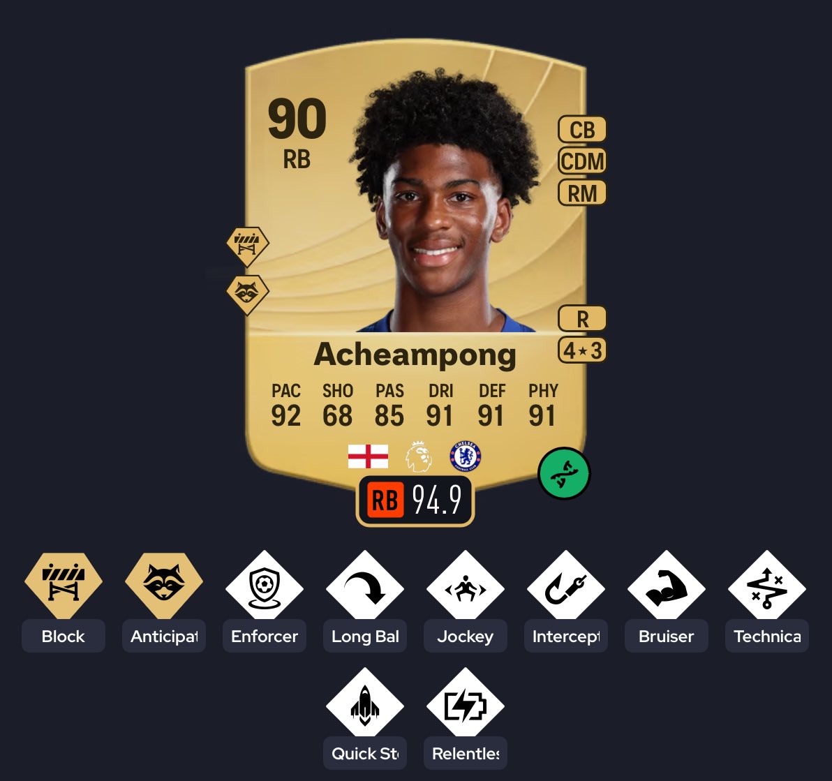 FUT_Y1's tweet photo. ياساتر طاقات الكرت 🤯🤯🤯

بس لو معاه العضلة بدال البلوك بيكون تاريخي 💪

مسار تطويره سهل جداً ⬇️

• اولاً طور كرته الفضي من تطويرة Dropping Deep
• ثانياً من تطويرة Muscle Up
• ثالثاً واخيراً من تطويرة Dutch Decider

اللاعب طوله 190 ويلعب ظهير وقلب دفاع ومحور بعد، اشوف التطويرة جميلة وغالبا ببدأ اليوم بتطويره 🫡