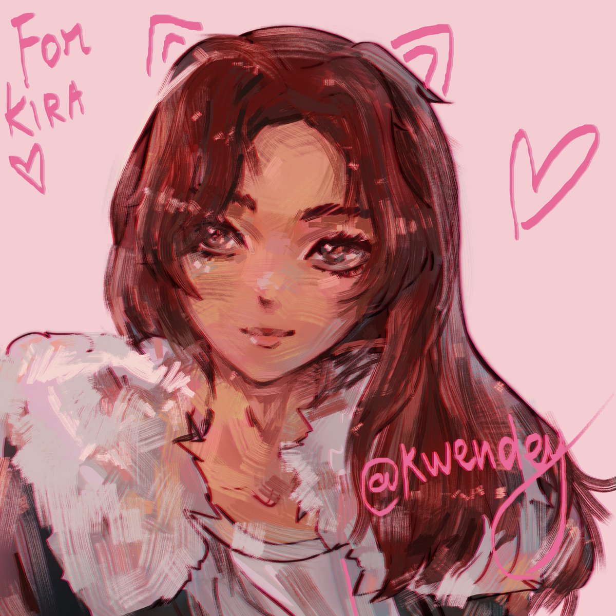 kwendeeey's tweet photo. #artmoots #smallartist 
Well, the small art raffle is over, and here’s the lucky winner!! @Kirari_iiii  I really enjoyed drawing your original character. I added more details than would have been in the sketch. ( 〃▽〃) https://t.co/XSblD3iBRo