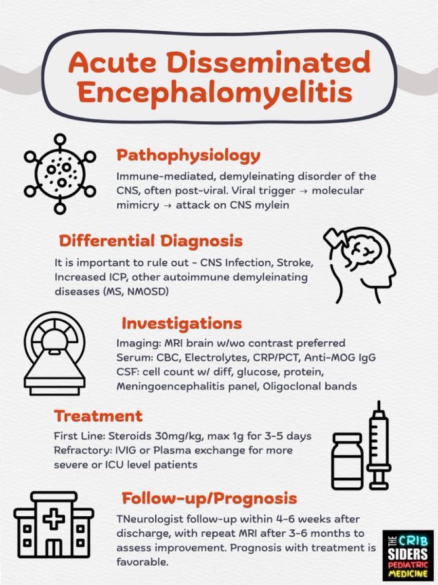 BrownJHM's tweet image. Acute disseminated encephalitis @TheCribsiders #Pediatrics